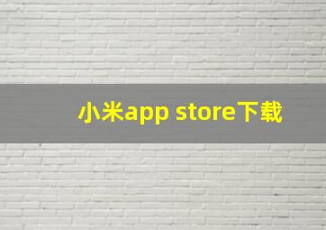 小米app store下载